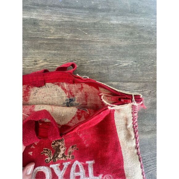 Royal Basmati Rice 20 lb Hemp Burlap Bag w Handles & Zipper 17 1/2” x 14” - Picture 4 of 6